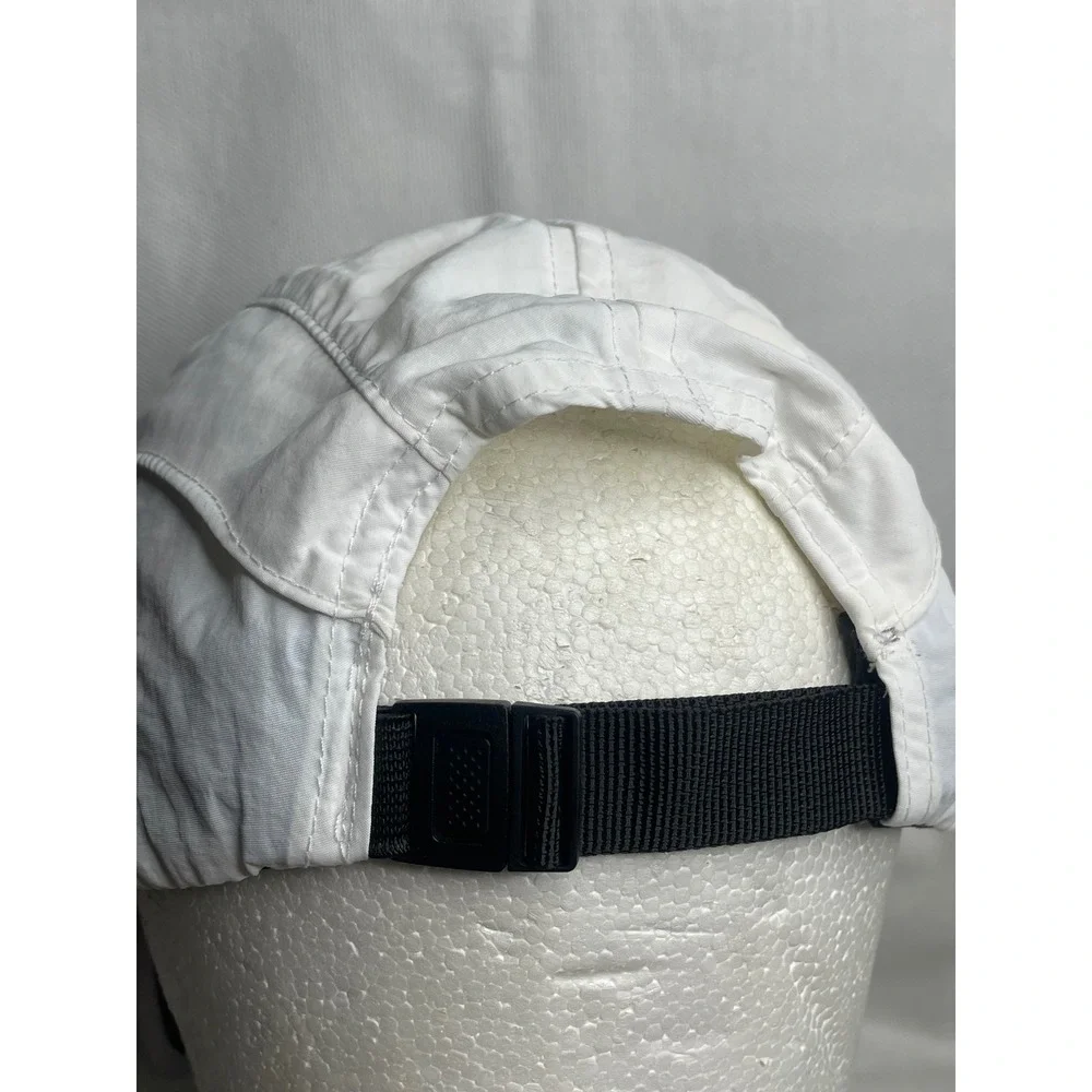 Gadiemkensd Folding Packable Hat Long Brim Adjustable White Reflective Gray Cap